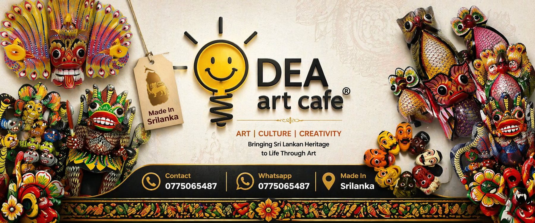 Idea Art Cafe — Sri Lankan heritage masks and crafts