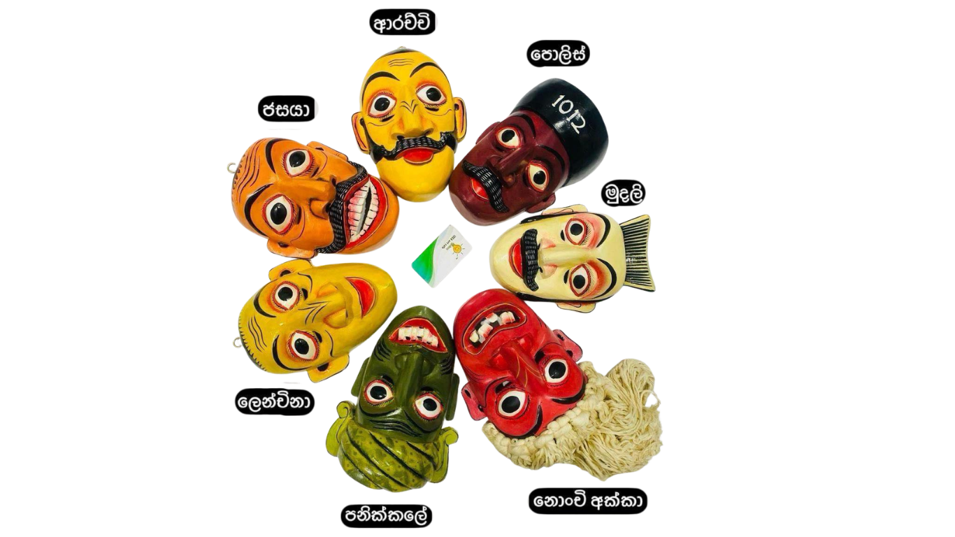 Traditional Kolam face mask set